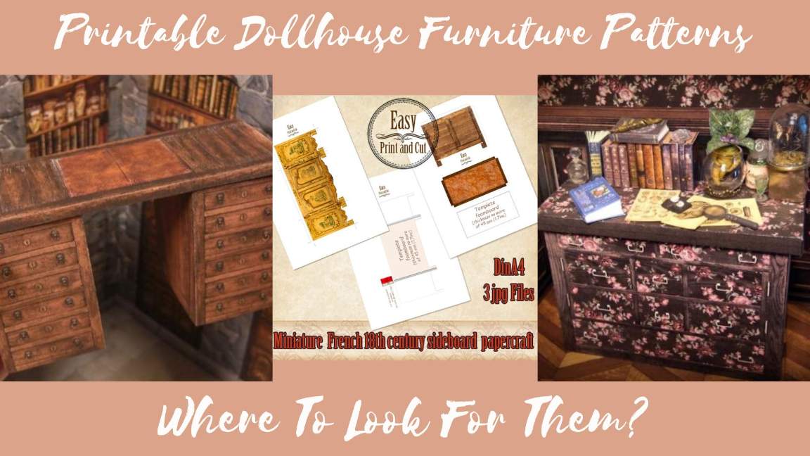 Printable Dollhouse Furniture Patterns From Pixels to Miniature Magic!