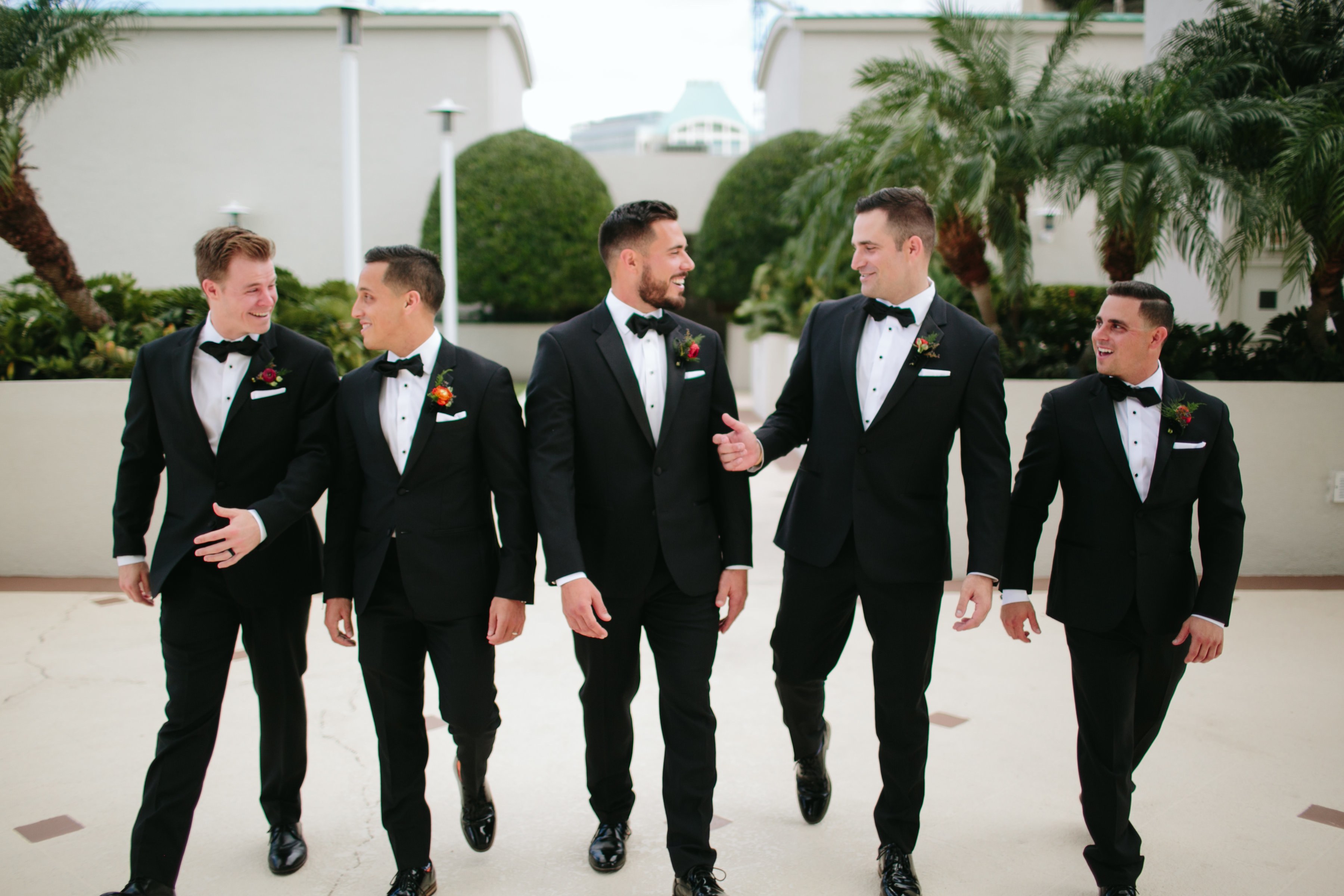 Upstaged! Every one of this groom’s groomsmen wore the same outfit as