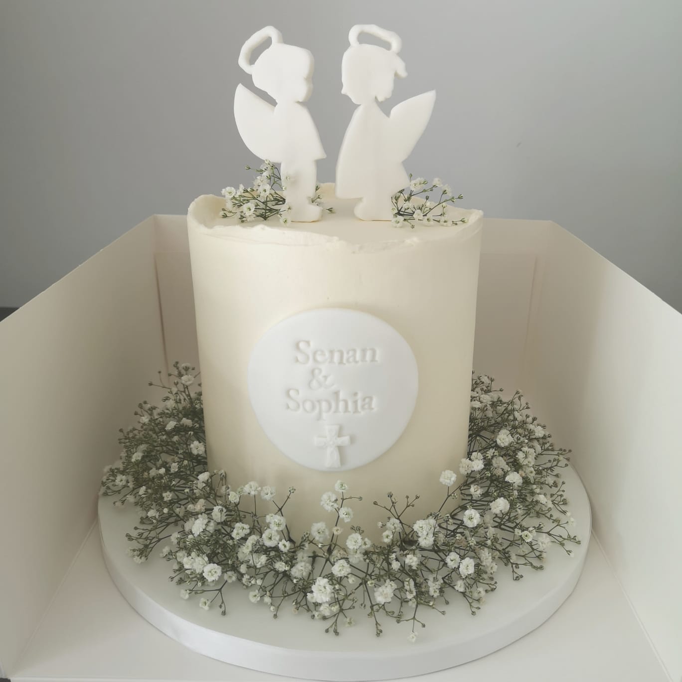 Christening Cake for Twins Eve's Cakes