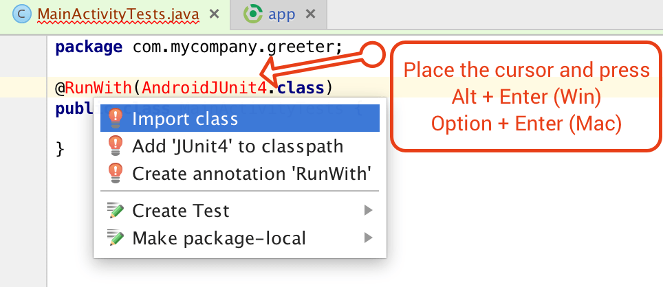 Testing activity in Android Studio. Part 2.