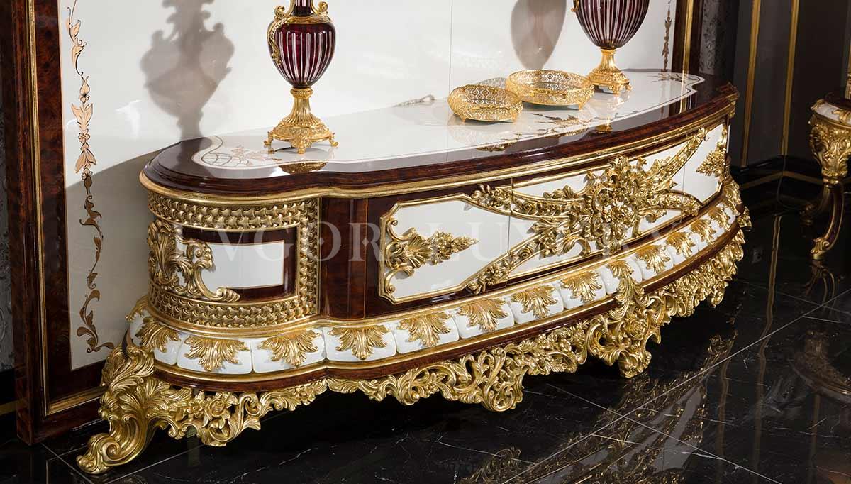 Hunkar Gold Leaf TV Unit Evgor Luxury