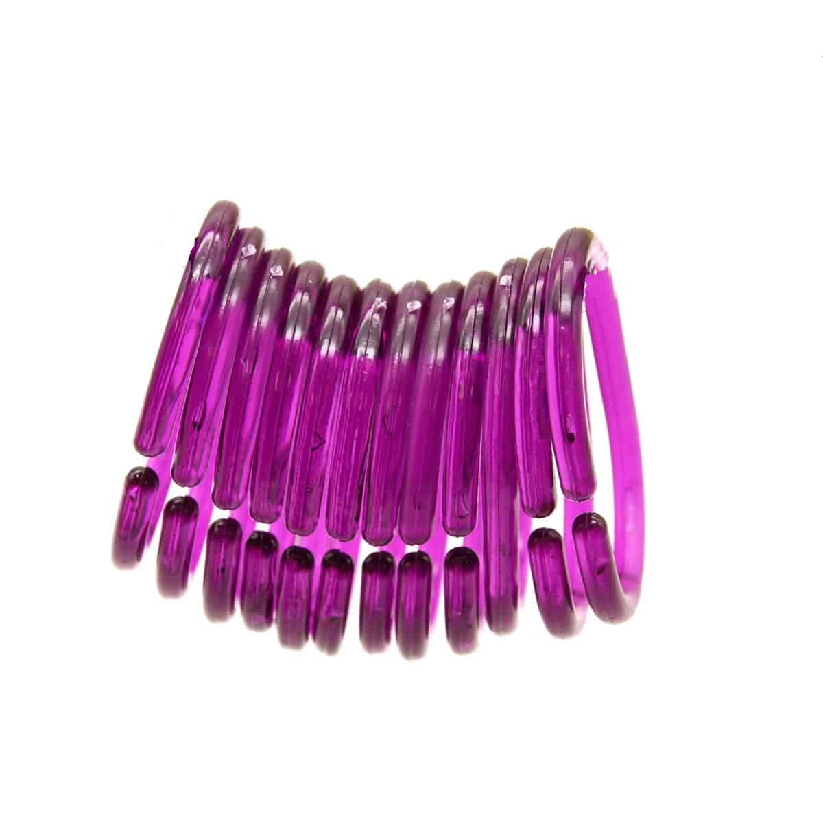 Evideco Shower Curtain Rings Plastic Hooks Solid And Clear Color Set of