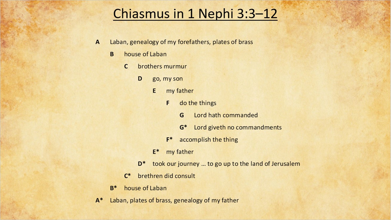 Book of Mormon Evidence Chiasmus in 1 Nephi 3312