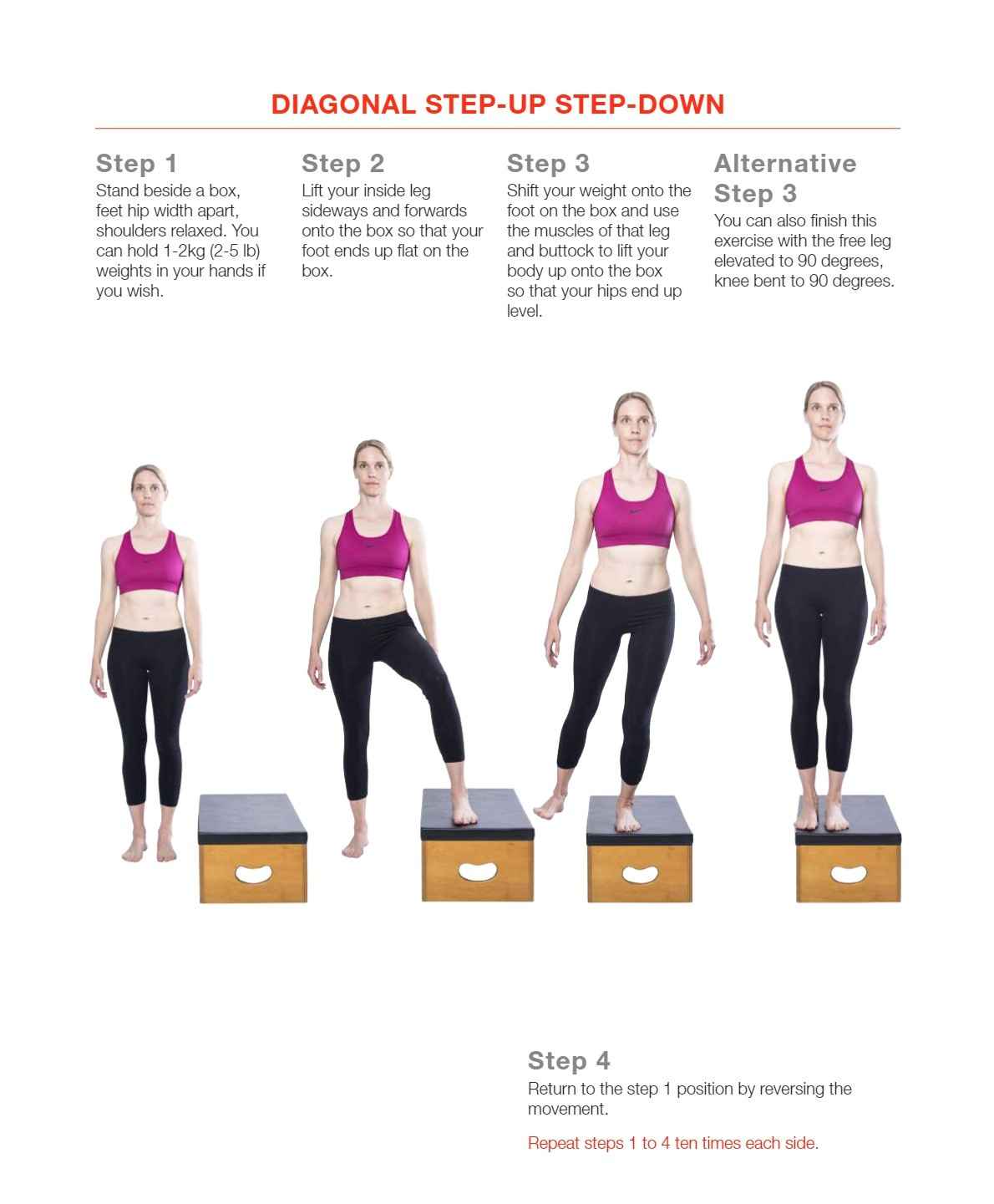 Side Step Ups Exercise