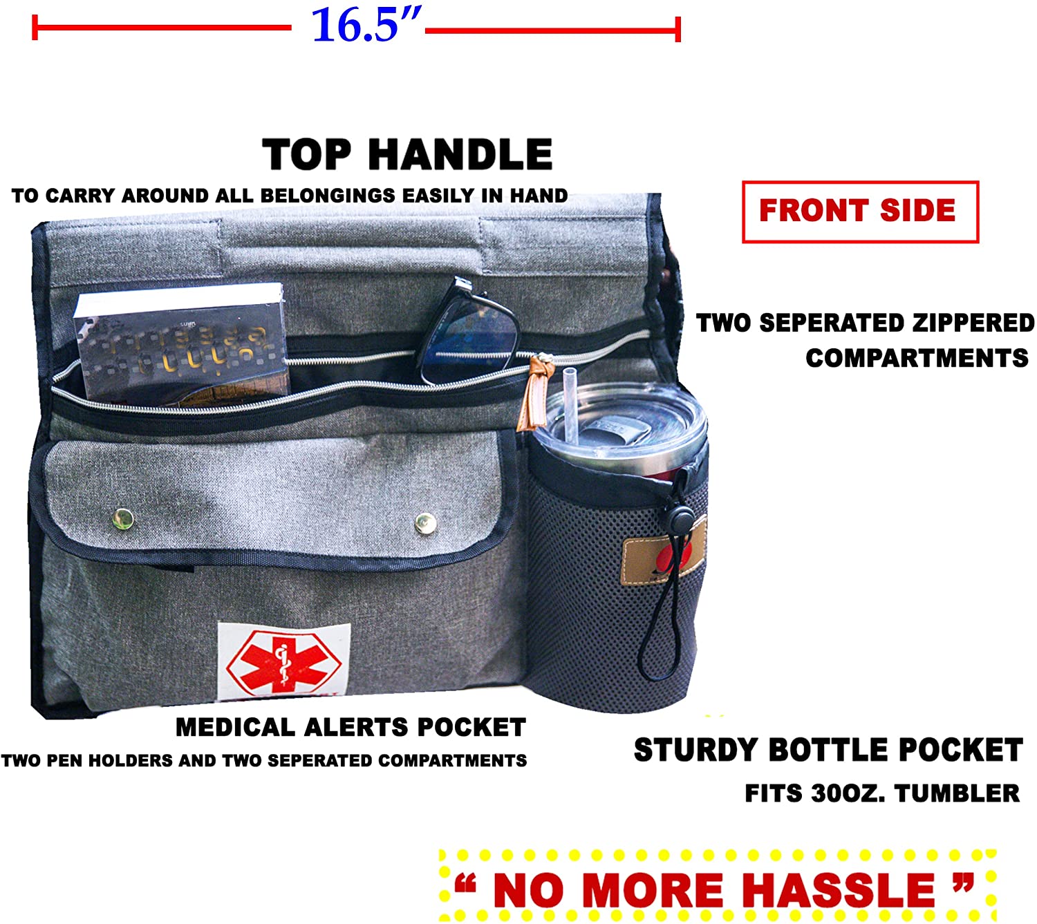 Wheelchair Side Pouch Bag evika.io Assistive Technology