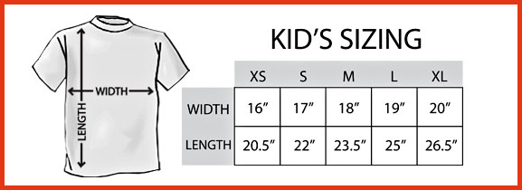 Kids Shirt Sizing Chart