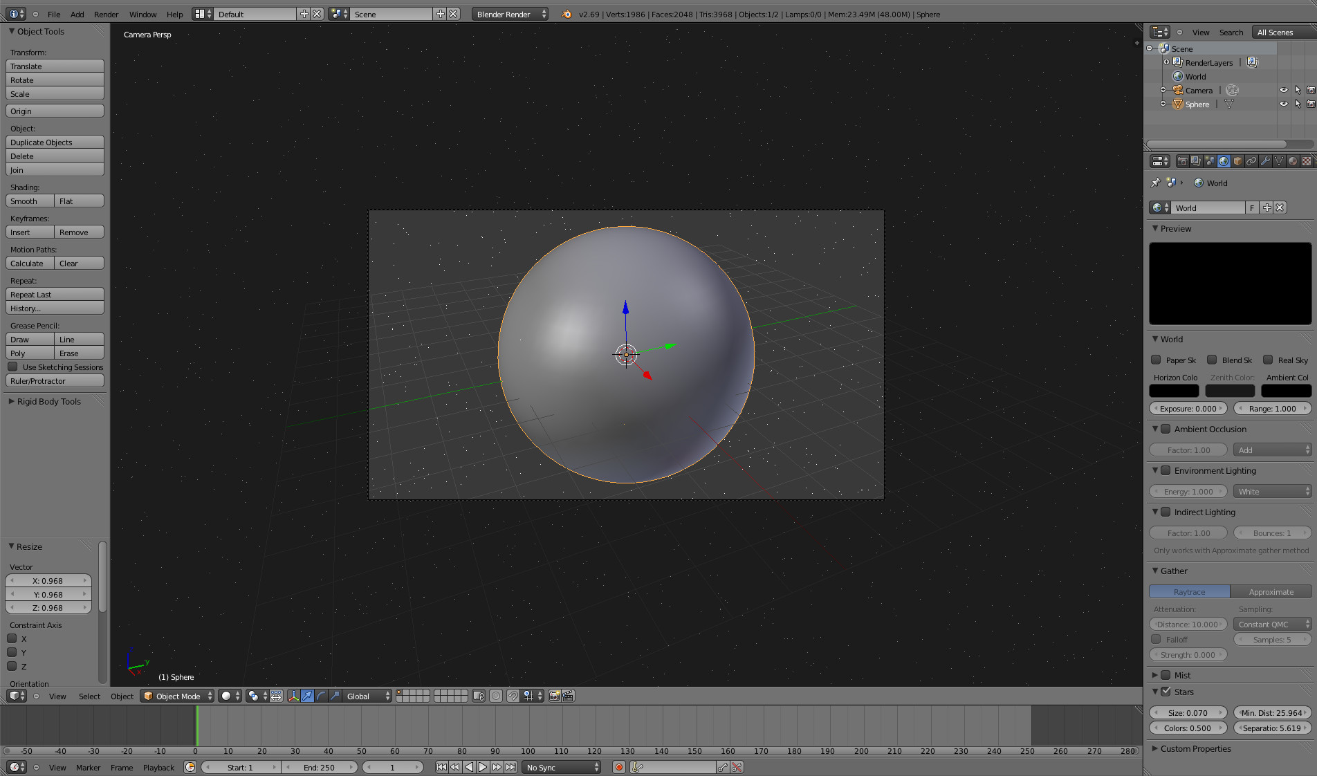 How to make star in blender