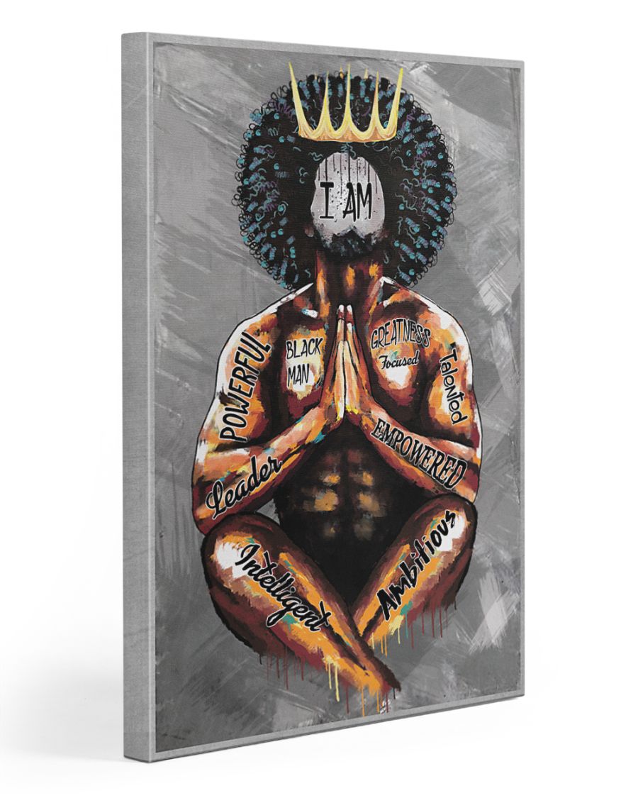 Black King Praying I Am Gallery Wrapped Canvas Prints African Canvas