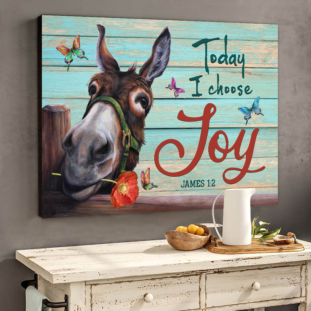 Top 5 Beautiful Canvases Donkey Canvas Wall Decor Today I choose joy