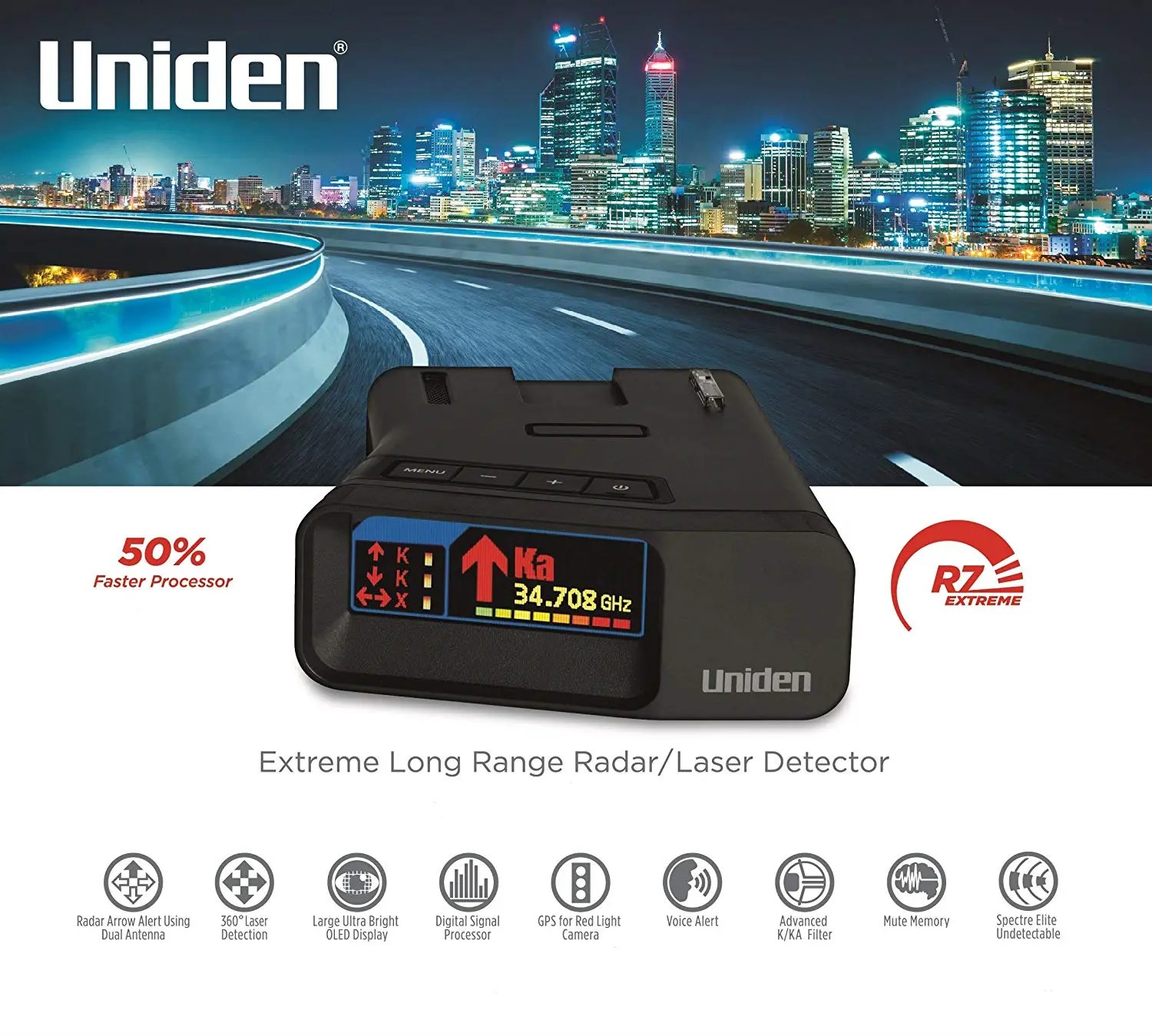 UNIDEN R7 NZ RADAR DETECTOR EVL