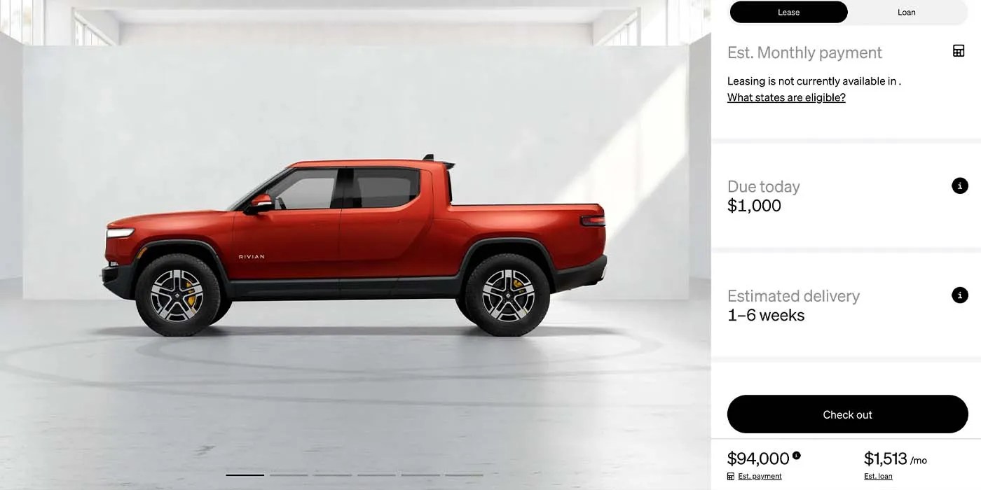 Rivian Officially Launches Electric Vehicle Leasing Program in 14 U.S