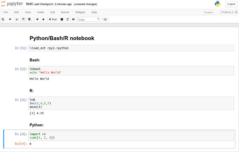 Python, R, Bash in one Jupyter Notebook Dmytro Kryvokhyzha