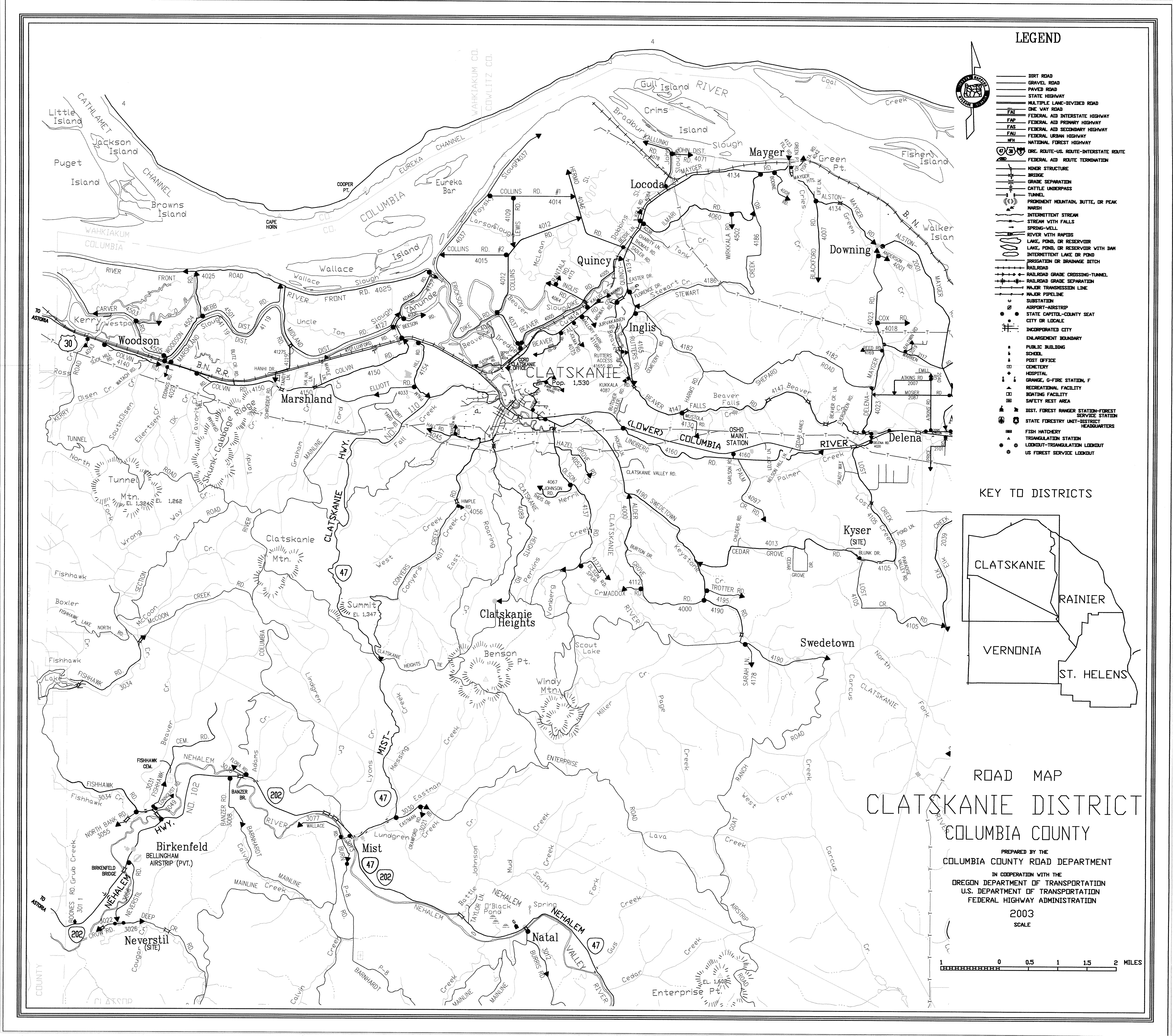 Columbia County, Oregon Official site District Maps