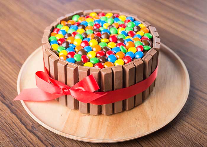 M&M Kit Kat Cake!