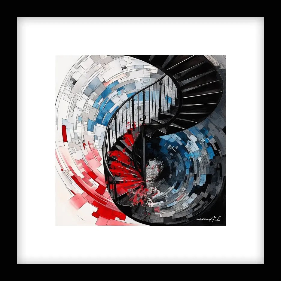 The Stairway 2 Evoken Framed Art