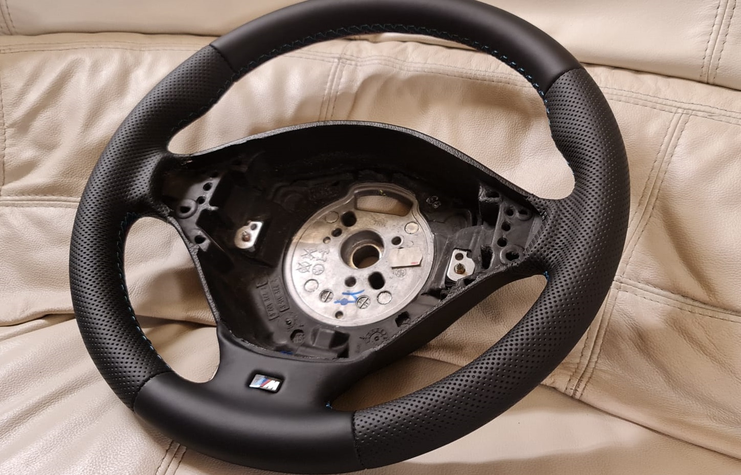 BMW 5 E39 7 E38 STEERING WHEEL INDIVIDUAL WOOD LIFT 19992003 6756414