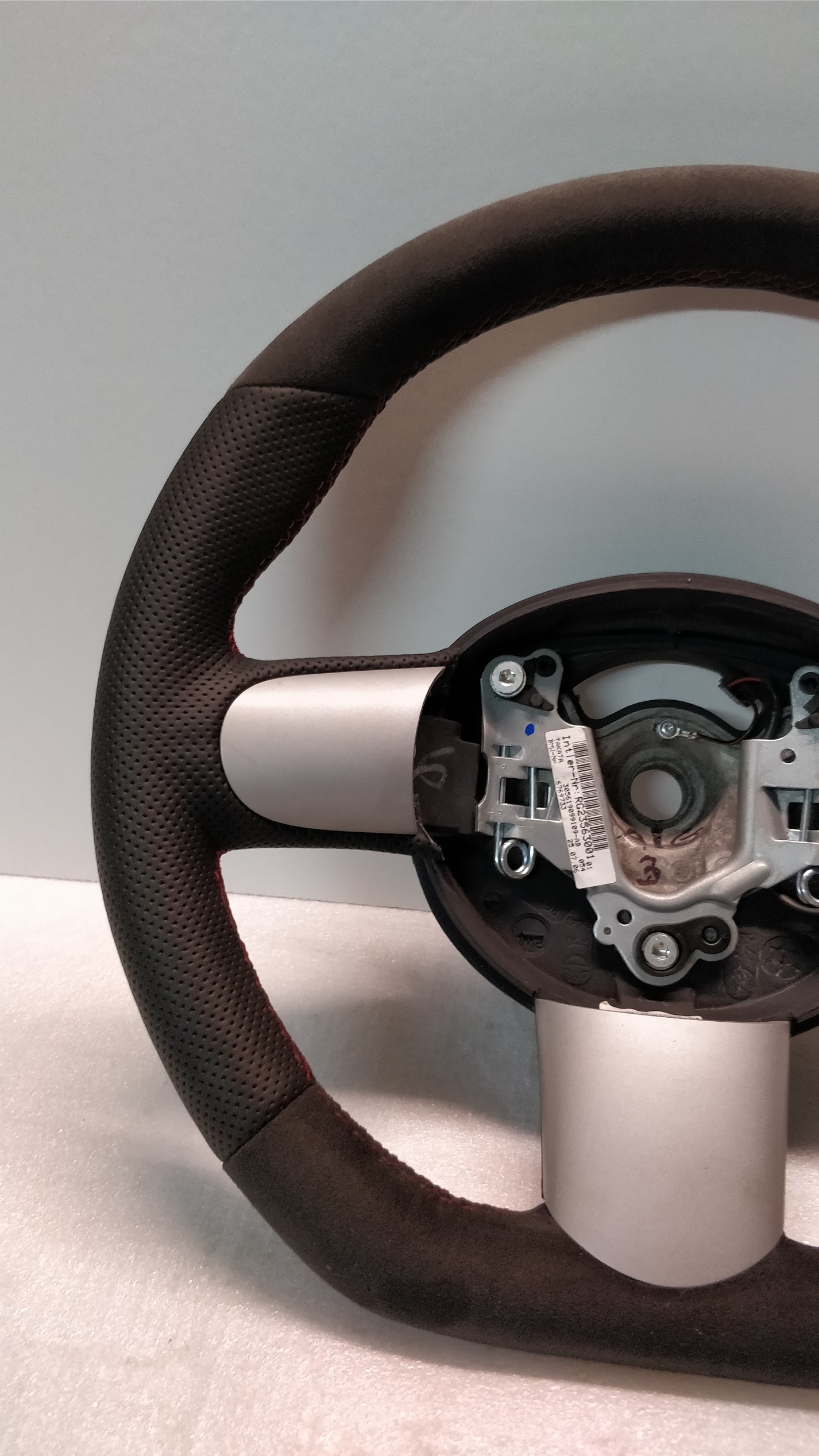 MINI COOPER STEERING WHEEL FLAT ALCANTARA JCW CUSTOM R50 R52 R53 RED