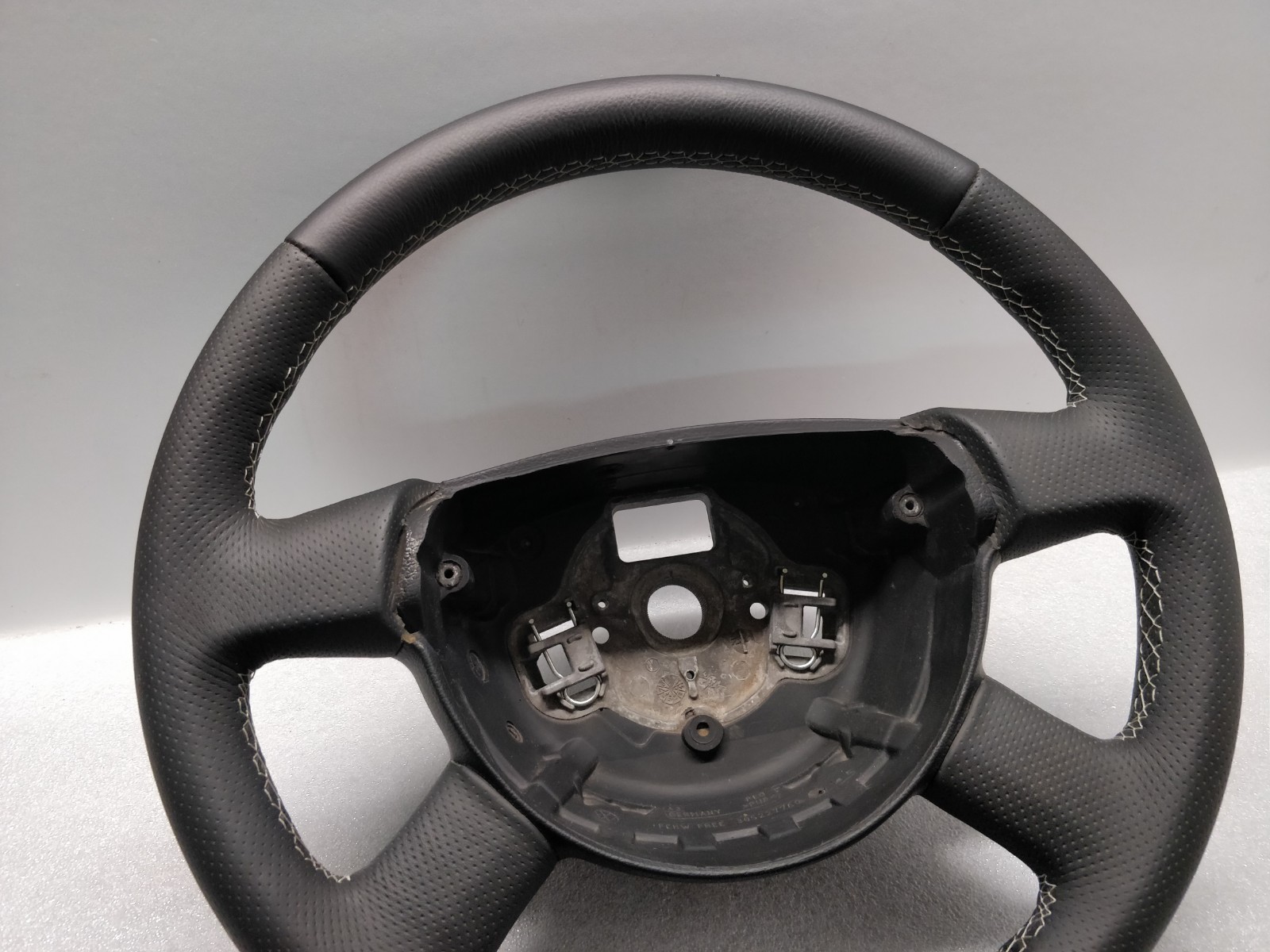 VW T5 STEERING WHEEL NEW LEATHER WHITE STITCH PASSAT B6 3C2 Evolution GT