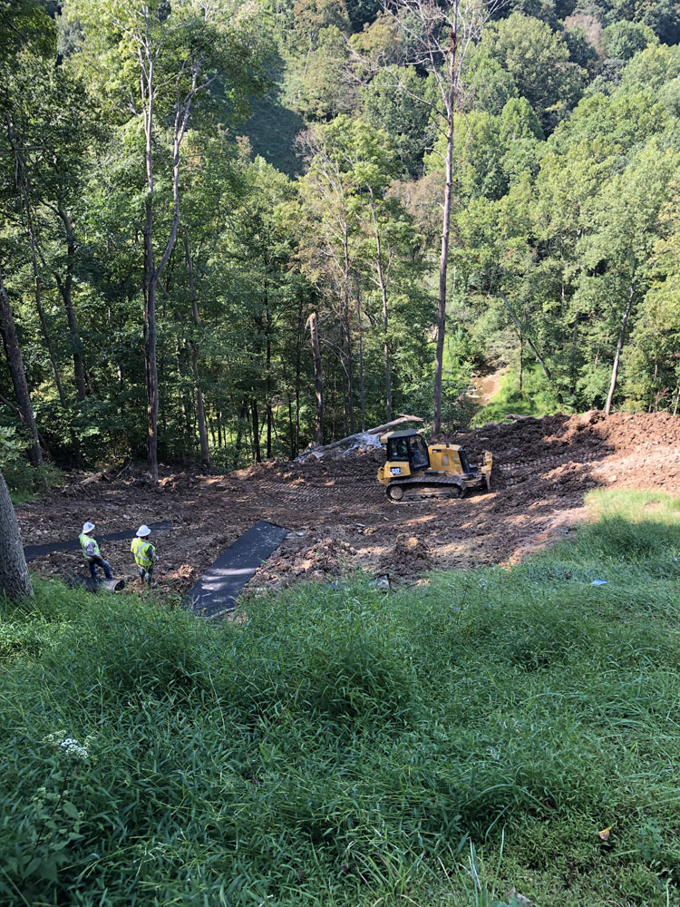 Dark Hollow Steep Terrain Slip Repair Evolution Contracting Steep Terrain Excavation