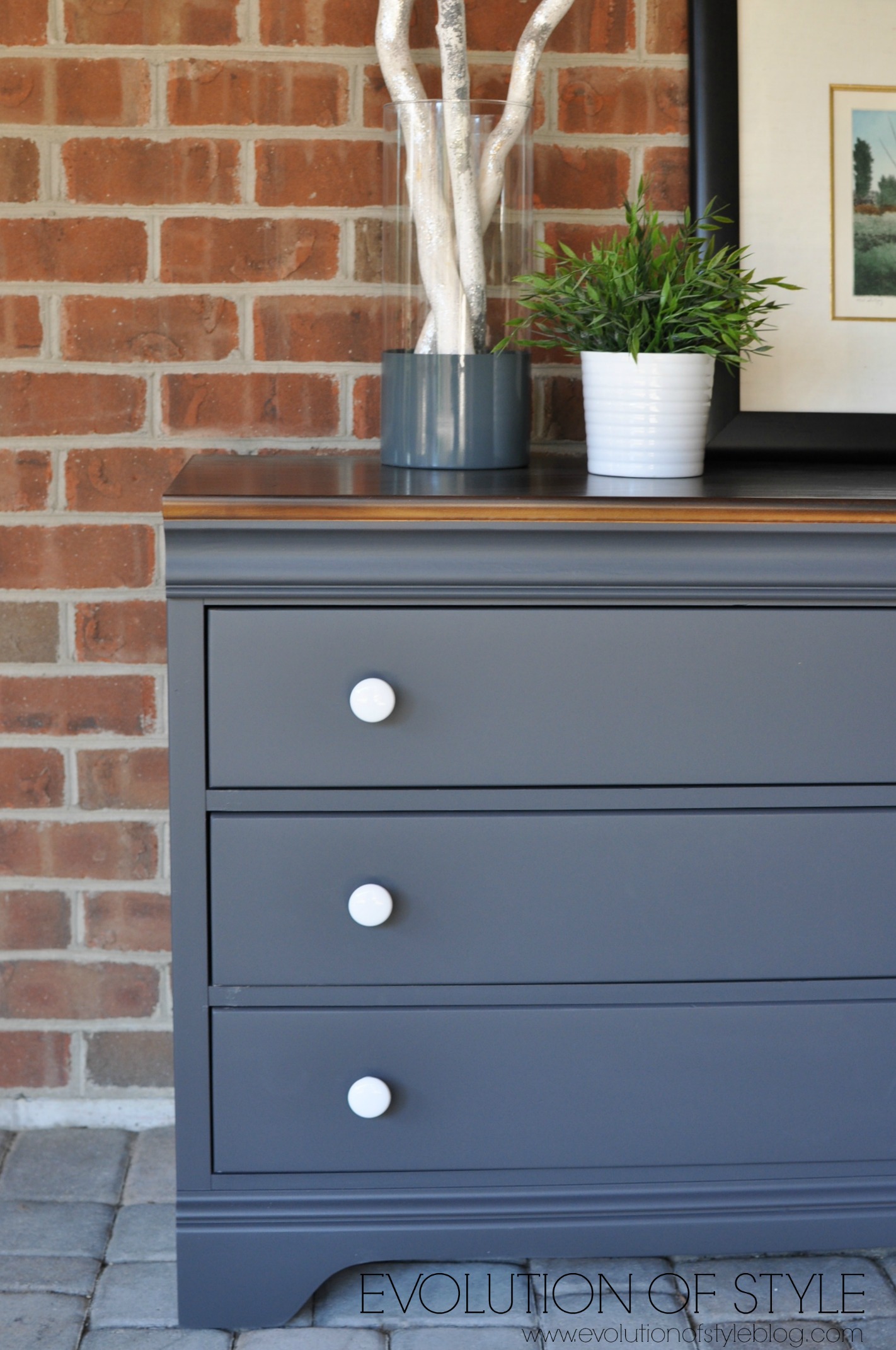 Queenstown Gray Dresser Makeover Evolution of Style