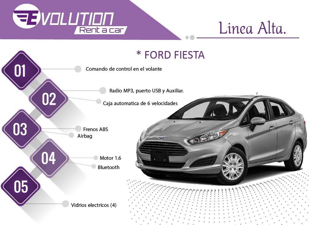 Portafolio de servicios Evolution Rent a car, servicio 24 horas.