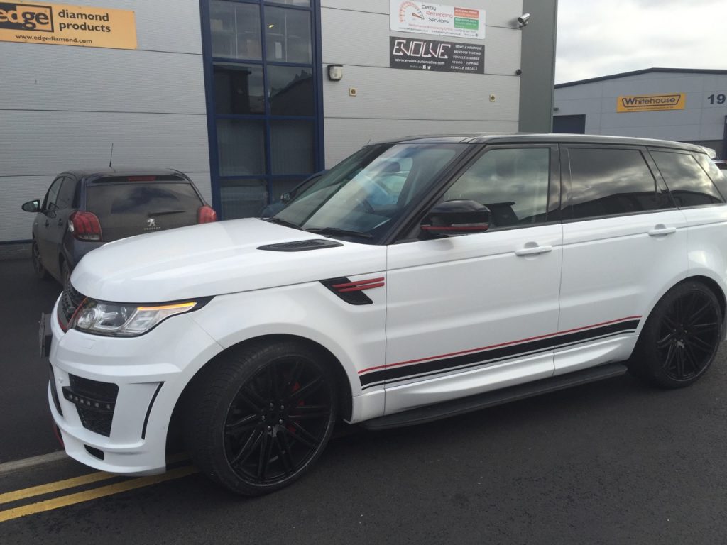 Range Rover Sport Full Wrap and Bespoke Stripes Evolve Automotive