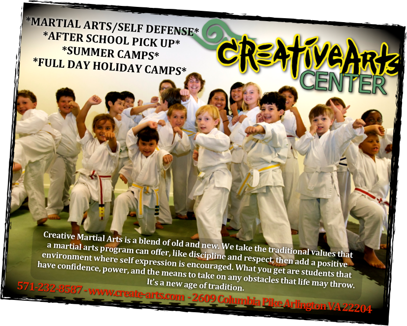Children’s Martial Arts in Arlington VA After School Pick up, Day Camps