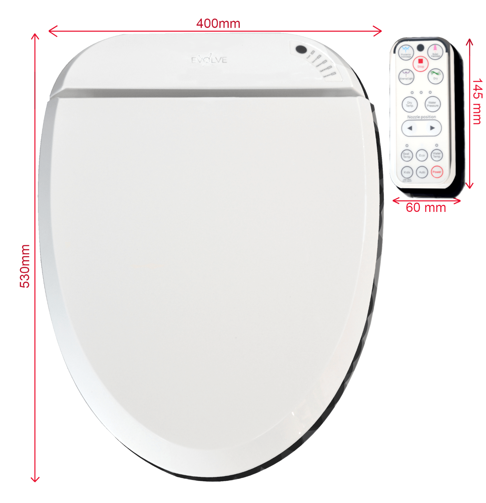 Smart Bidet Intelligent Heated Clean Dry Toilet Seats with Remote