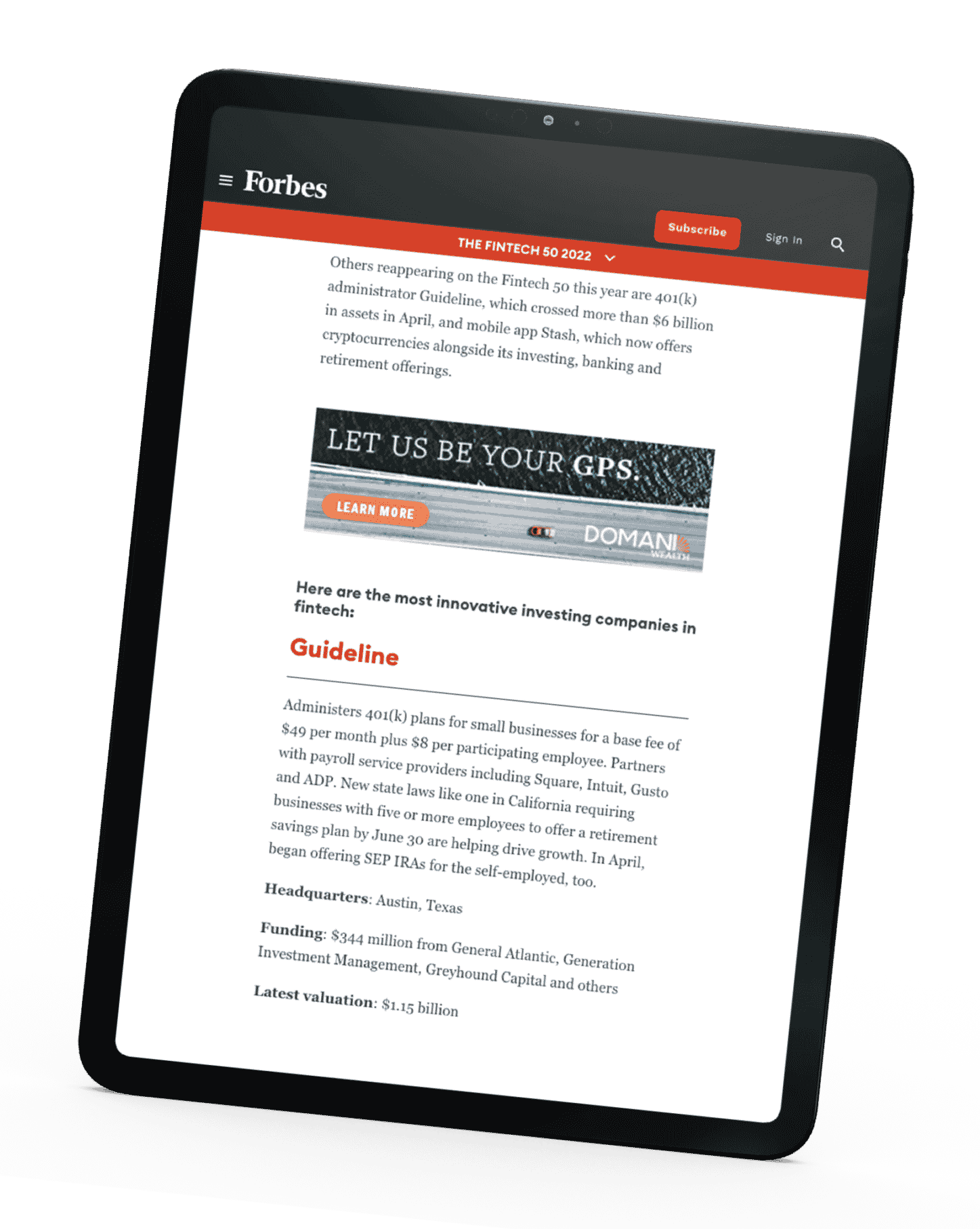 Domani Wealth Case Study Gavin