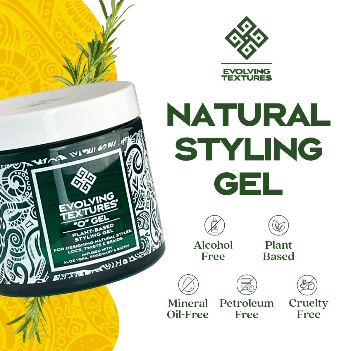 O Gel PlantBased Natural Hair Styling Gel 16 oz