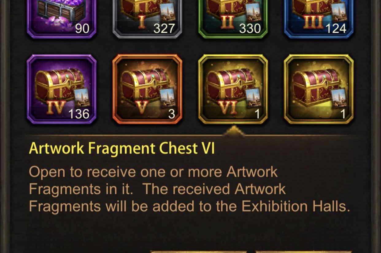 How to get Artwork Fragment Chest Evony The King's Return GUIDE WIKI