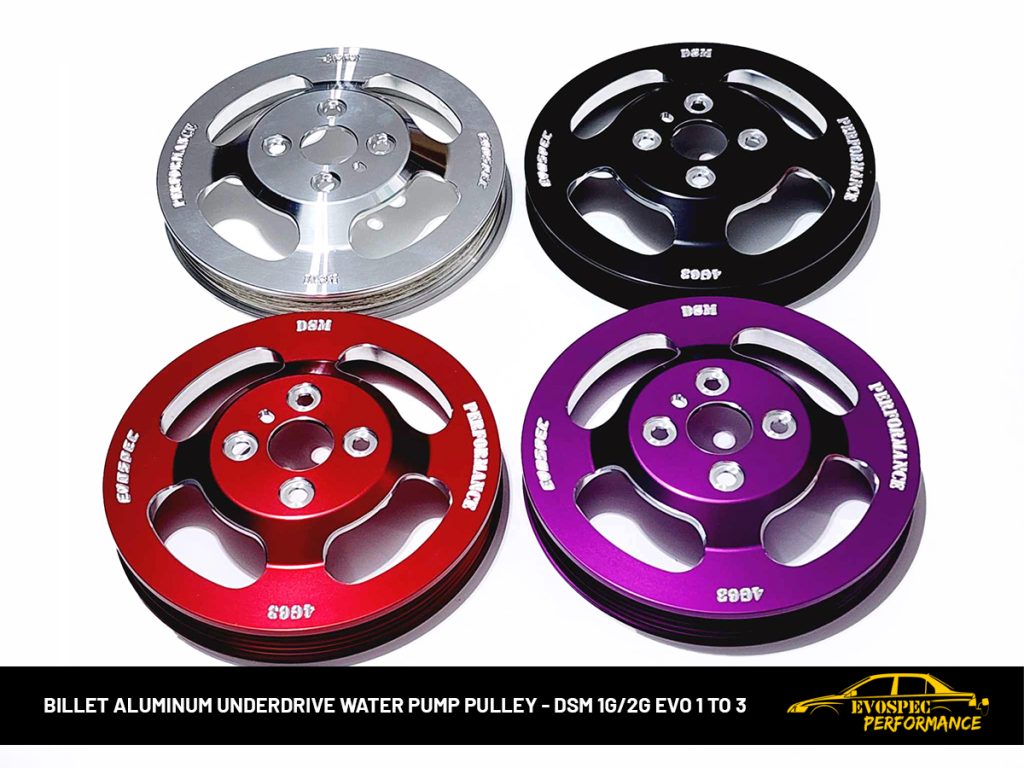 Billet Aluminum Underdrive Water Pump Pulley DSM 1G/2G Evo 1 to 3