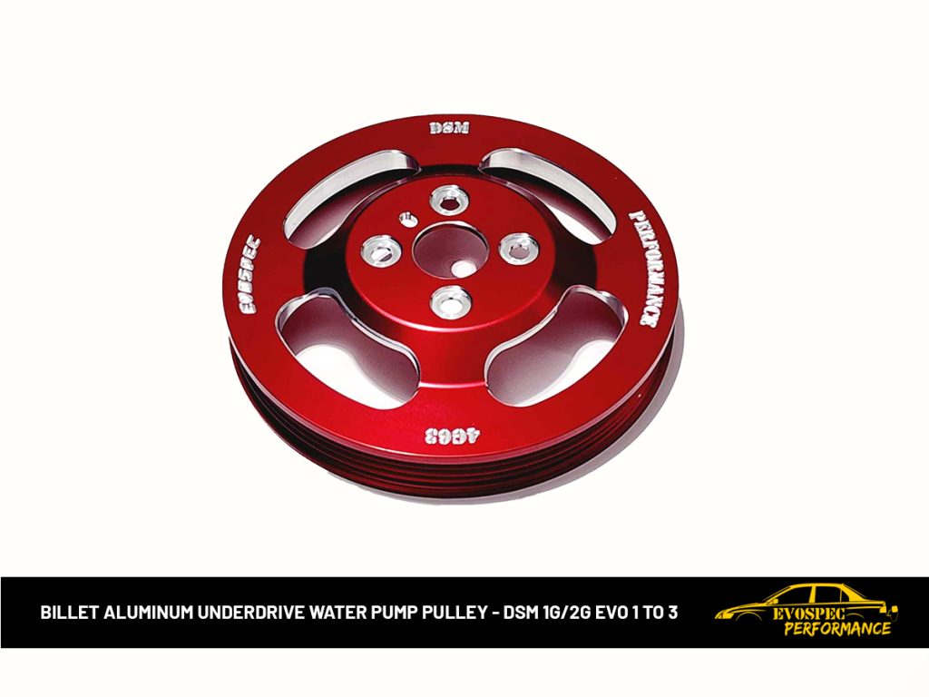 Billet Aluminum Underdrive Water Pump Pulley DSM 1G/2G Evo 1 to 3