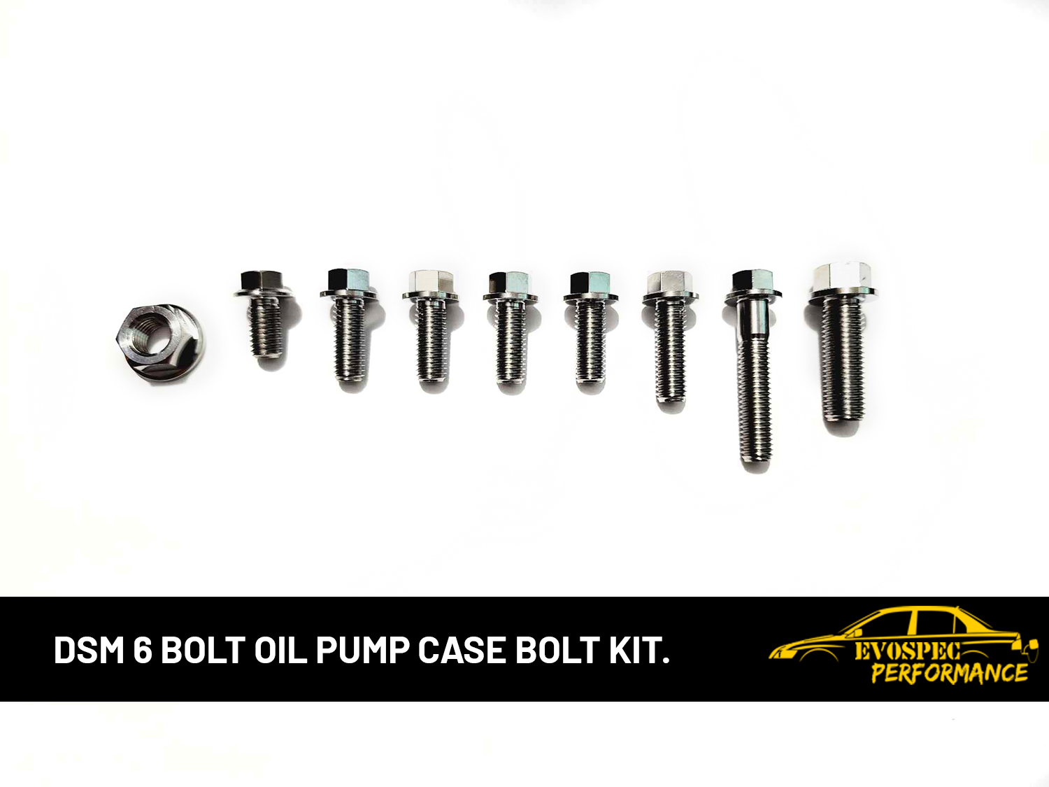DSM 6 bolt oil pump case bolt kit Evospec Performance