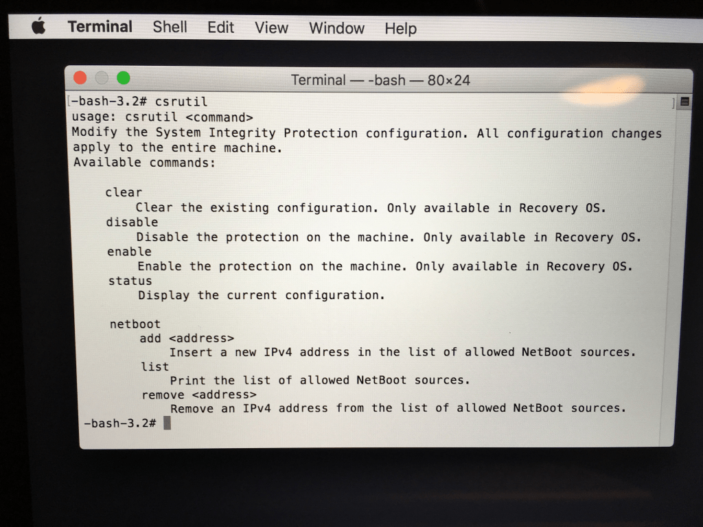 Mac OS X El Capitan How to manage SIP (System Integrity Protection