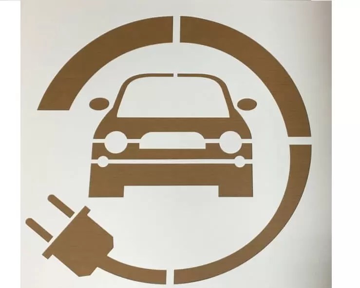 Electric Vehicle Parking Space Stencil EVSE Australia