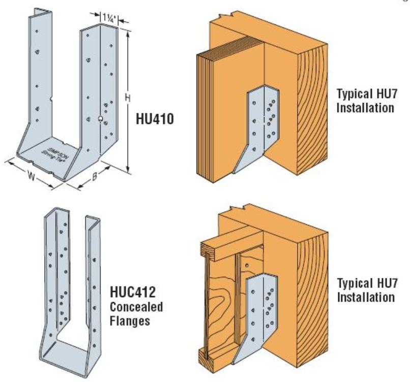 Structural Wood Framing Connectors from Simpson StrongTie and USP EVstudio