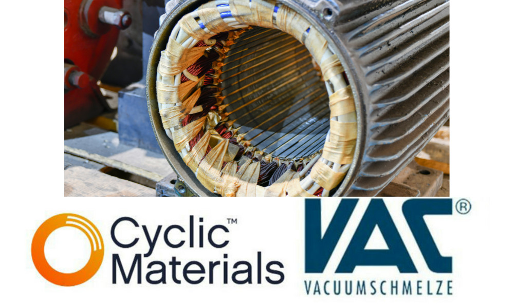 Cyclic Materials and Vacuumschmelze will recycle EV motor in