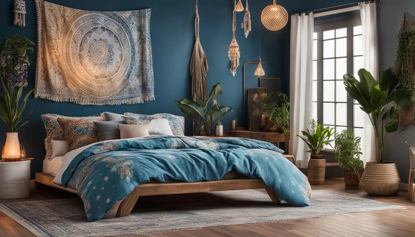 25+ Blue Boho Bedroom Ideas