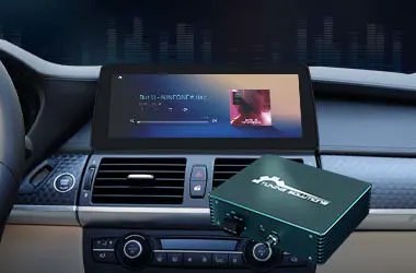 DSP Amplifier presents Hifi sound quality on BMW Android screen