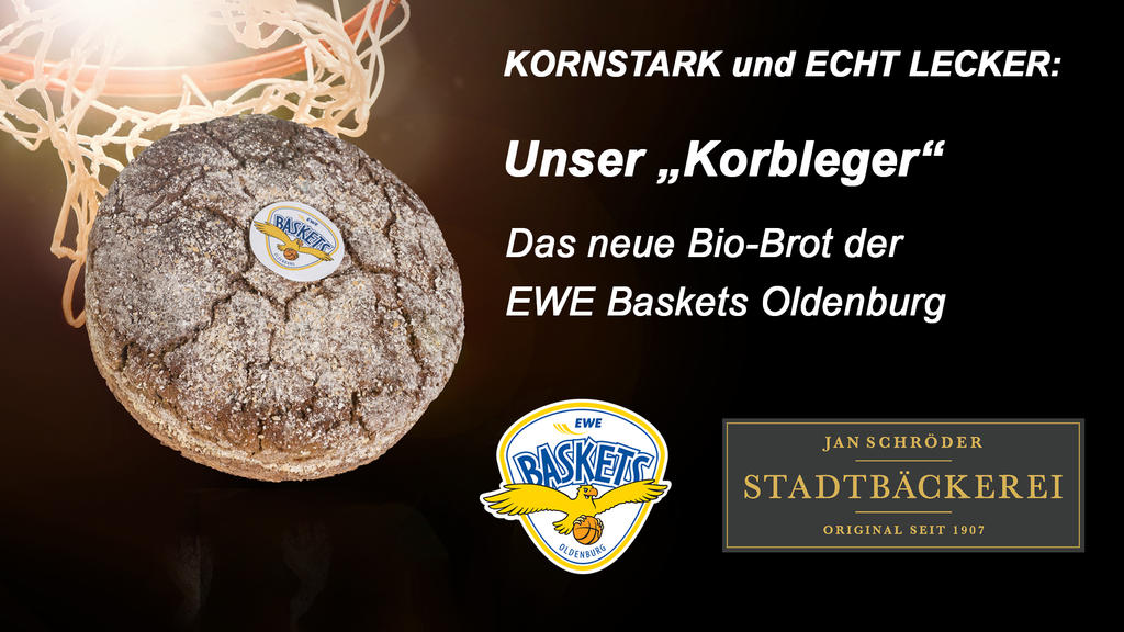 EWE Baskets Oldenburg Fans EWE Baskets Brot "Der Korbleger" von