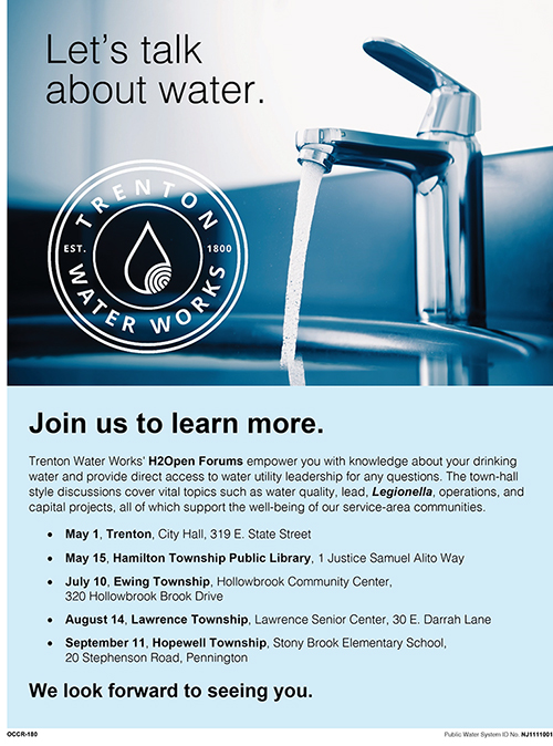 Ewing New Jersey H2Open “Let’s Talk About Water” Forums