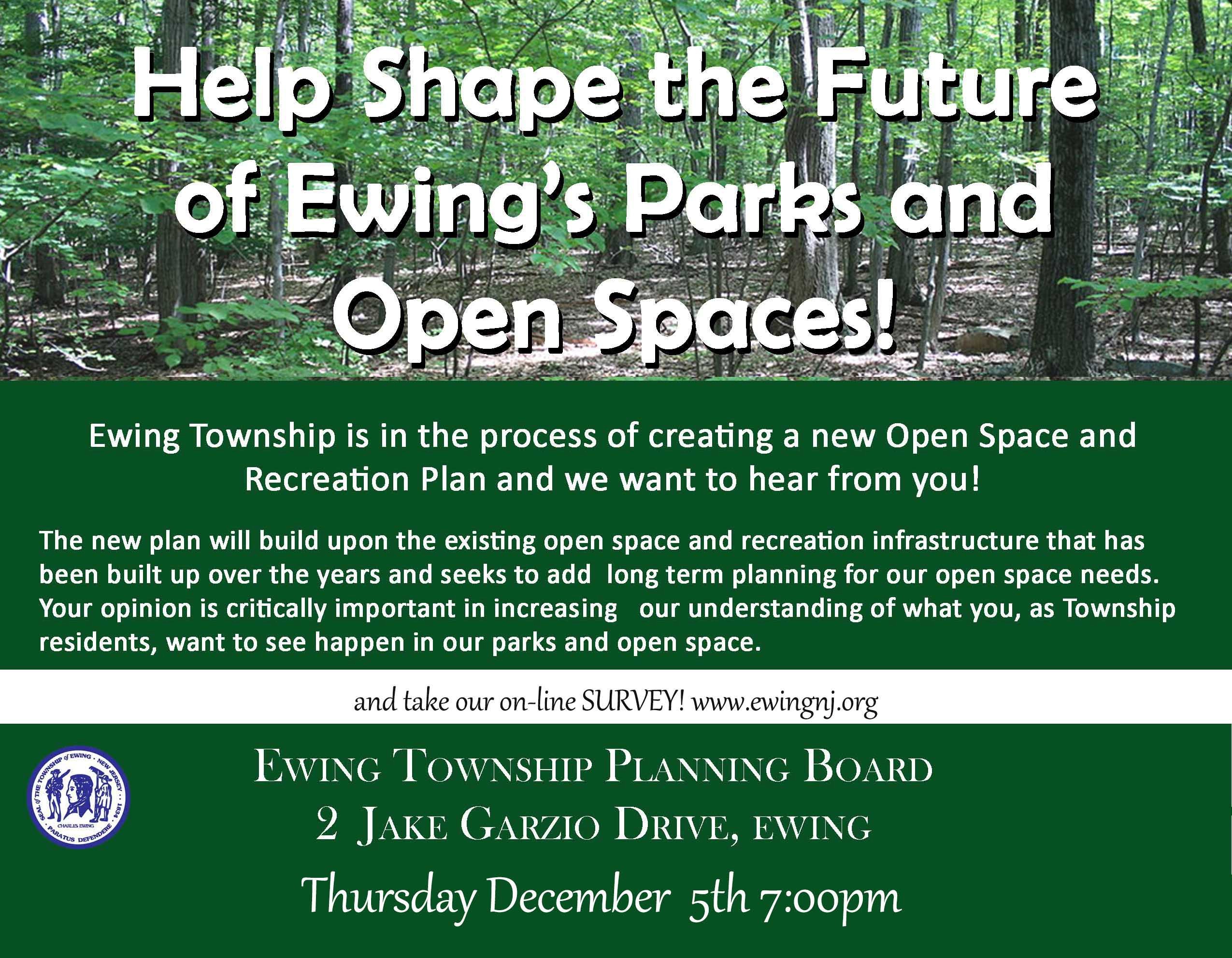 Ewing New Jersey Planning Board Special Notice for 20191205