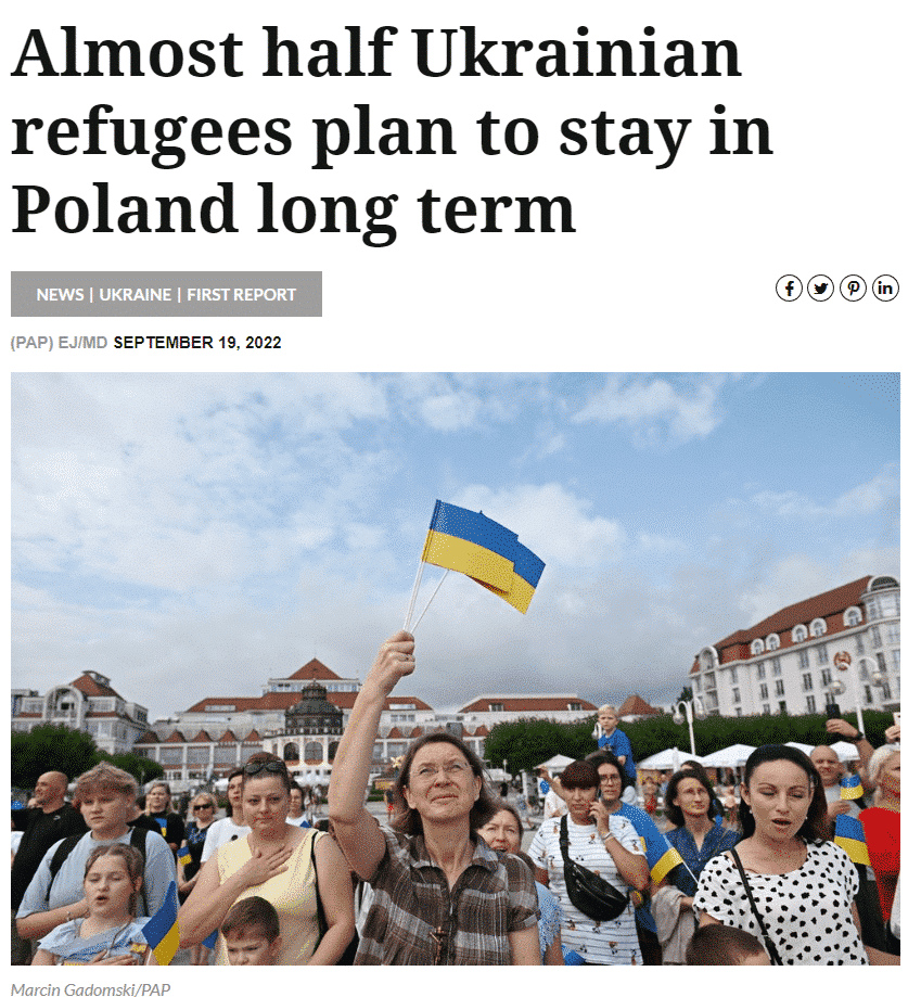 The First News Almost half Ukrainian refugees plan to stay in Poland