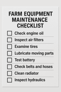 Farm Equipment Maintenance Checklist for Farmers