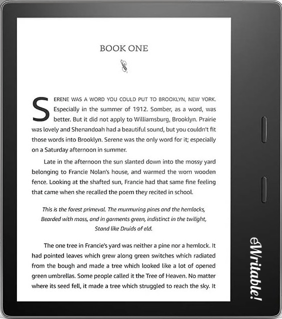 KINDLE OASIS INFO & SPECS eWritable