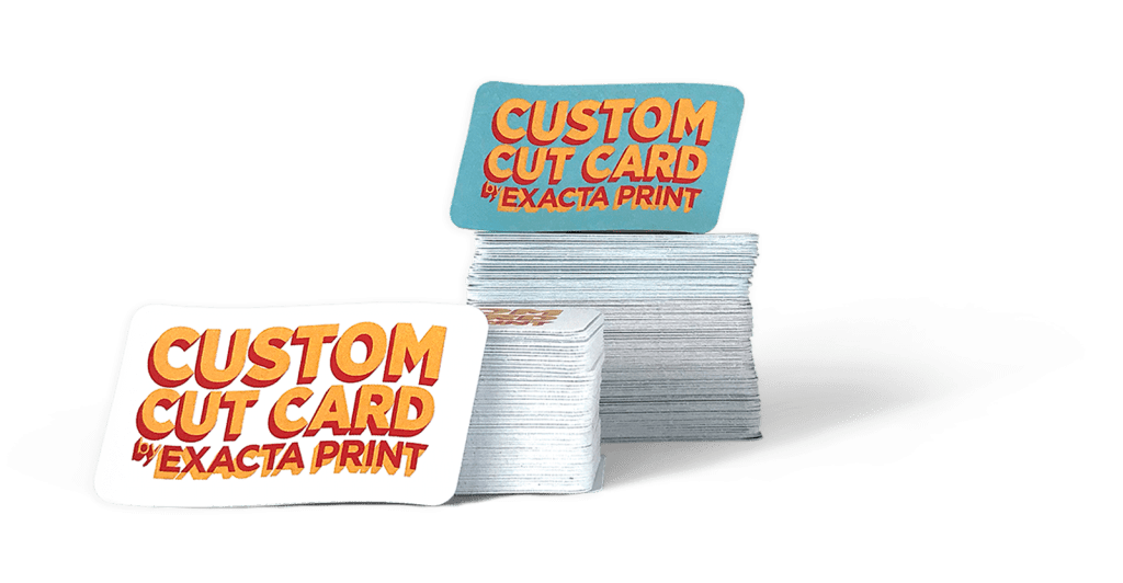 Custom cut card printing Exacta Print Glasgow