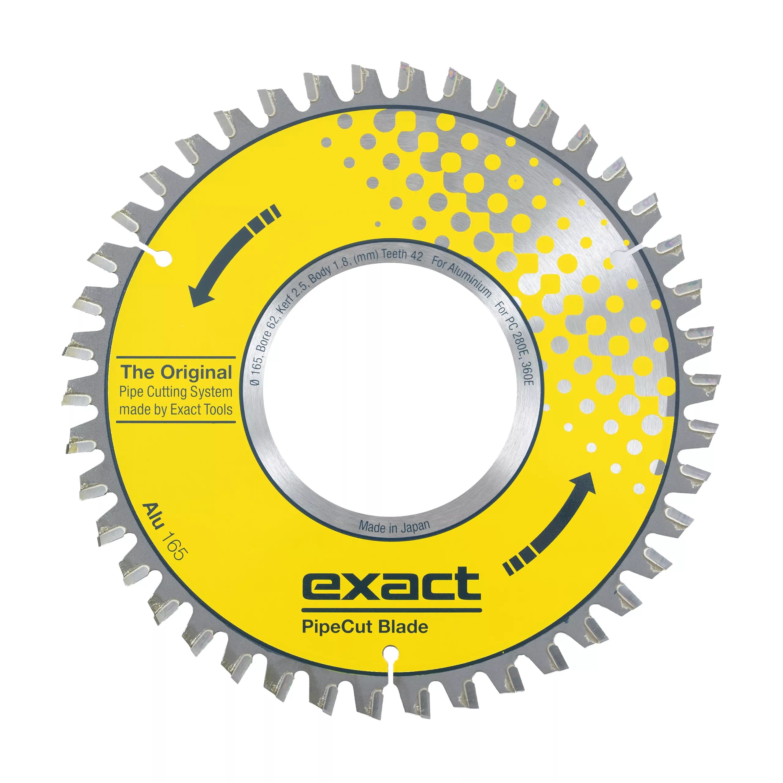 Alu 165 Saw Blade for Aluminum & Plastics Pipe Cutting Exact Tools