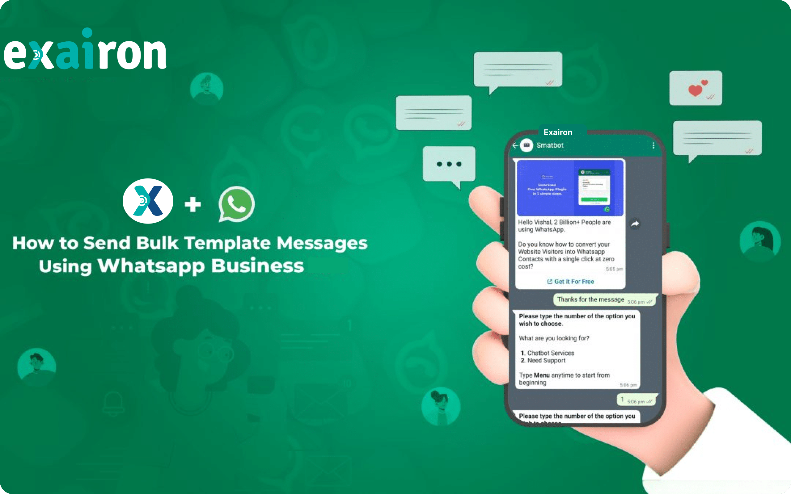 How to send bulk messages with WhatsApp Business? Exairon