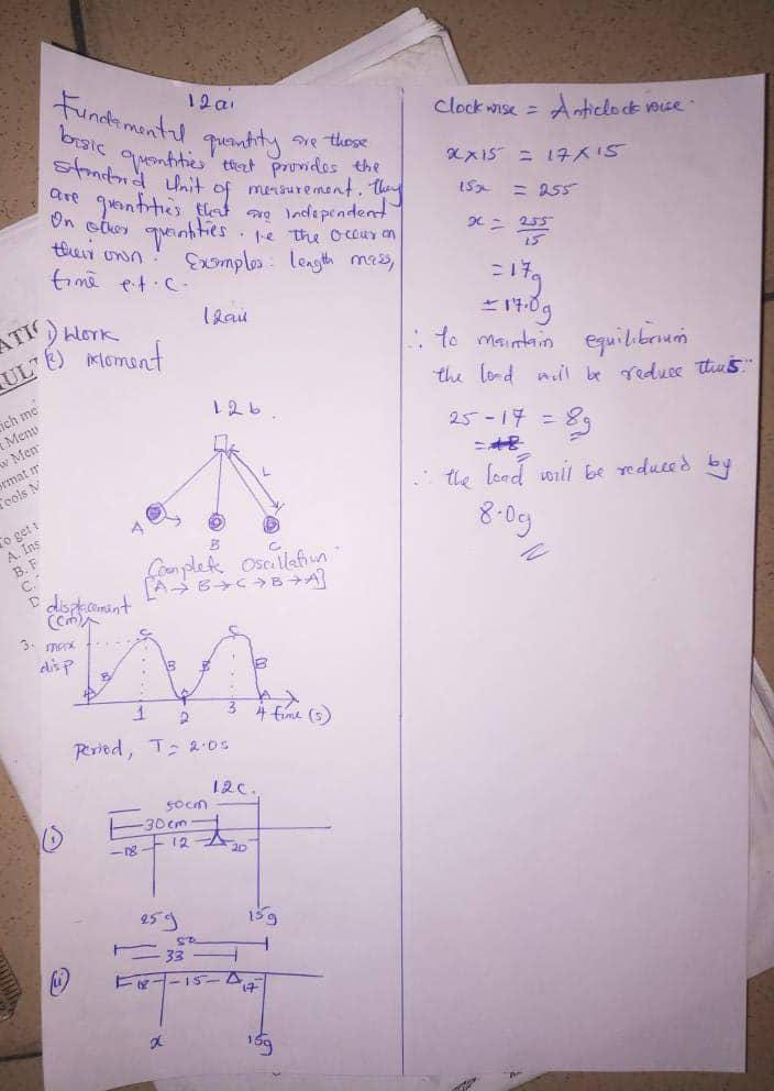 2021 NECO PHYSICS OBJ & THEORY QUESTIONS AND ANSWERS